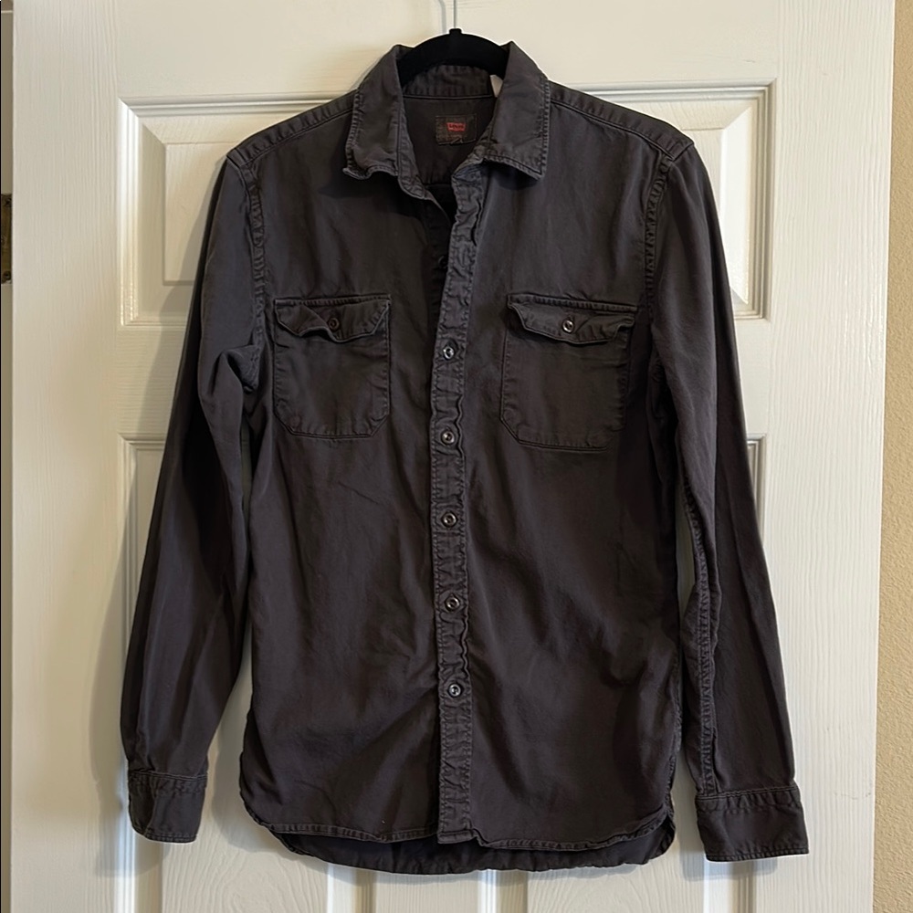 Levi’s Dark Gray Denim Shirt - Picture 1 of 4